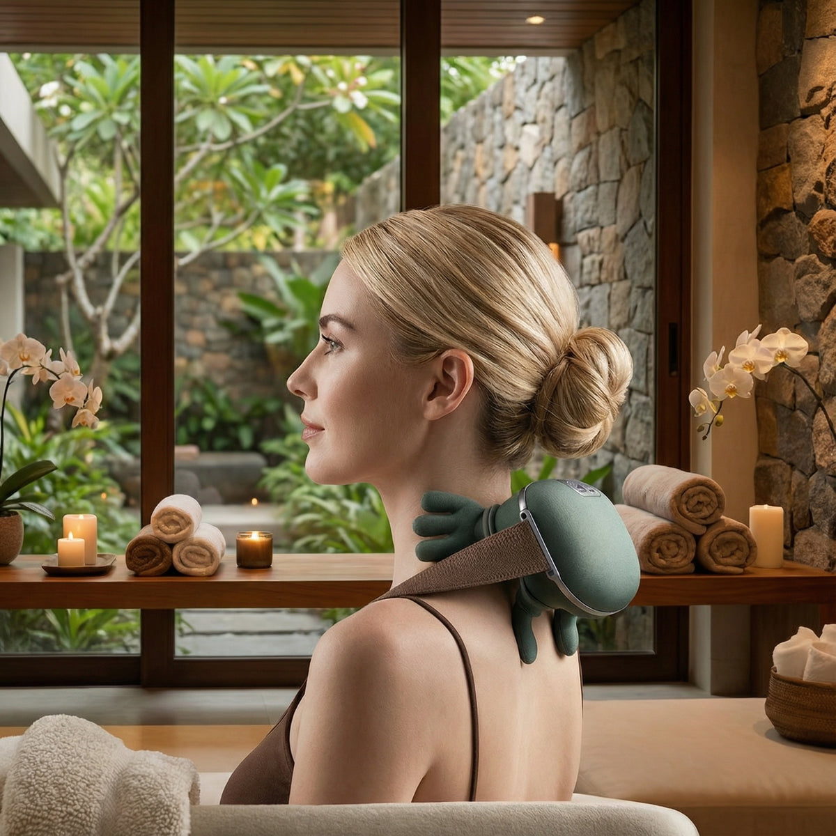 Electric Neck & Shoulder Massager with Heat | Rechargeable Type-C