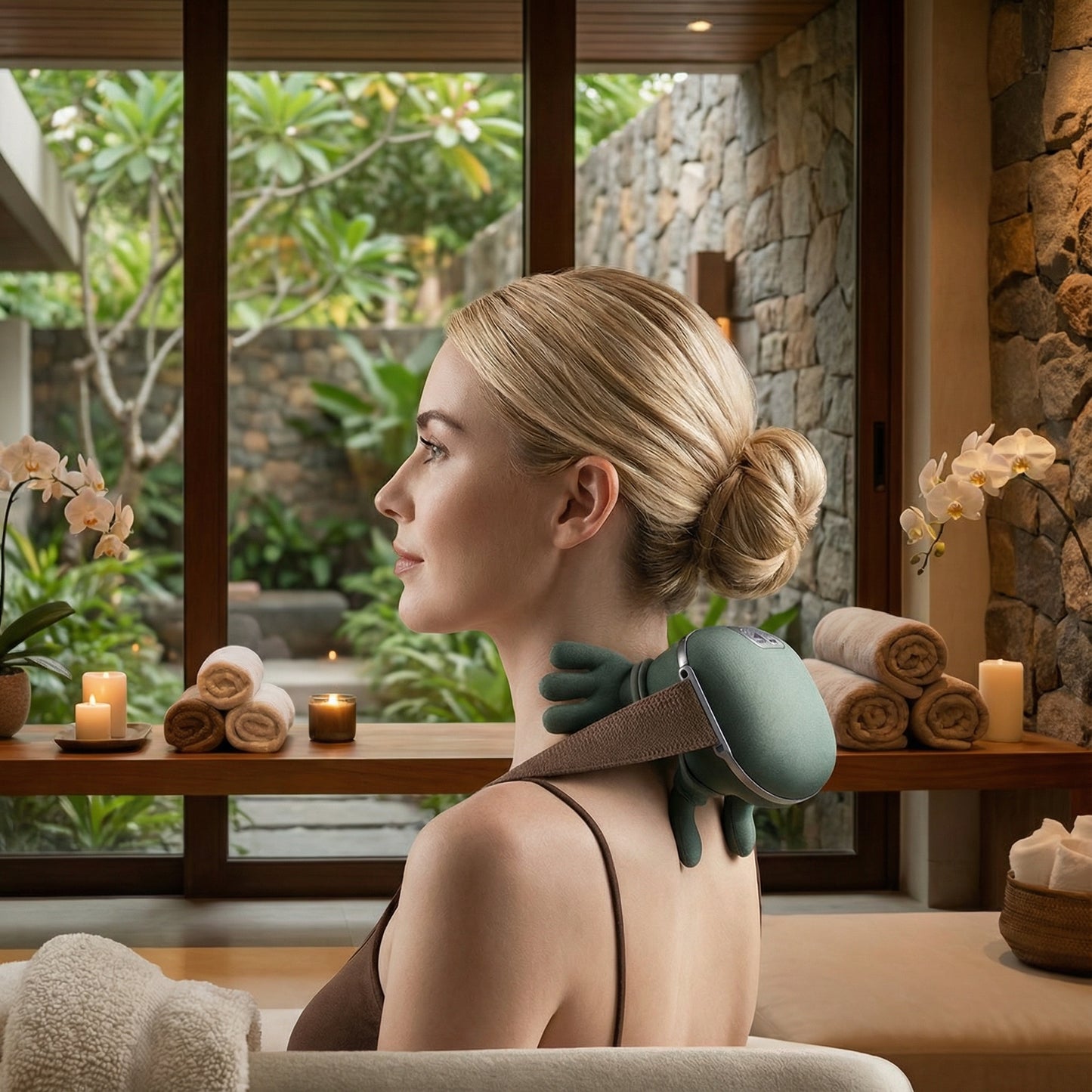 Electric Neck & Shoulder Massager with Heat | Rechargeable Type-C