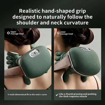 Electric Neck & Shoulder Massager with Heat | Rechargeable Type-C